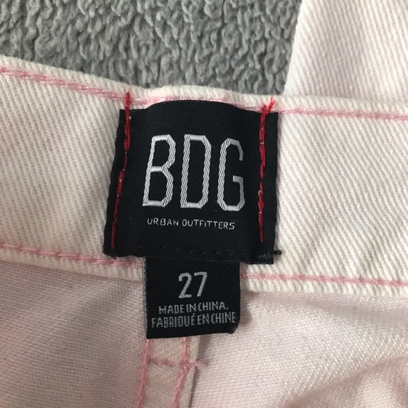 UO BDG Soft Pink Wide Leg High Waisted Puddle Jeans - Picture 9 of 11